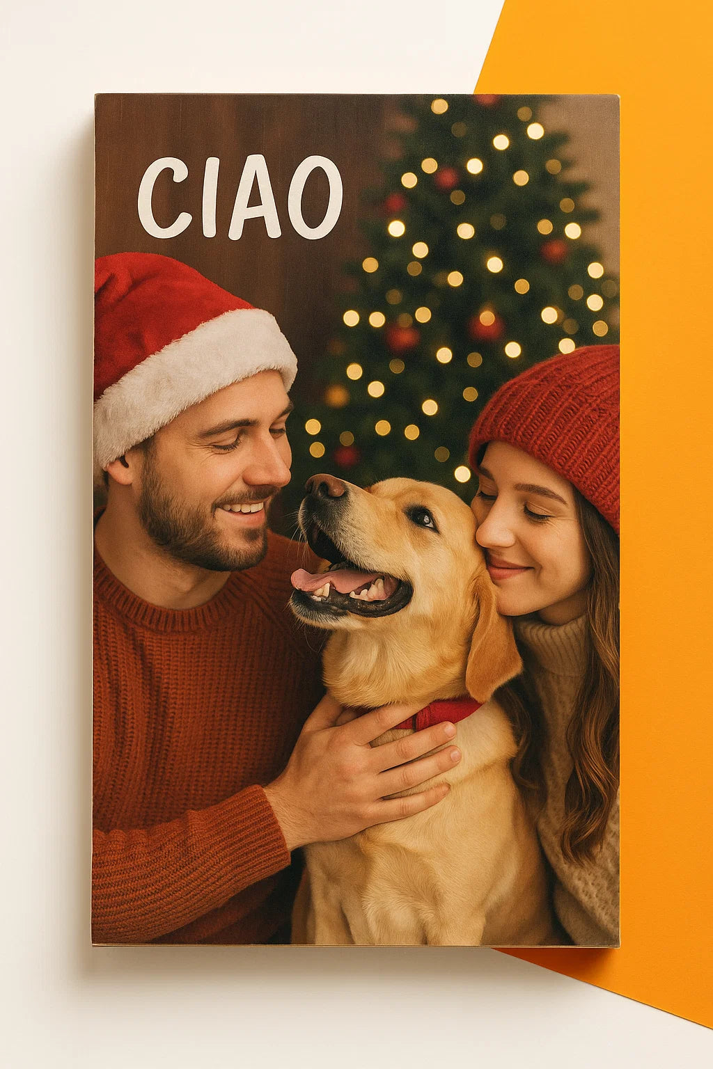 pannello in legno natale