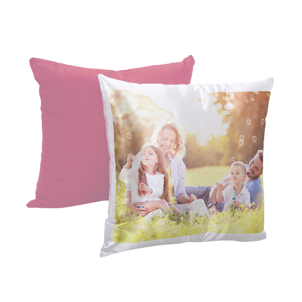 Stampa foto su cuscino rosa
